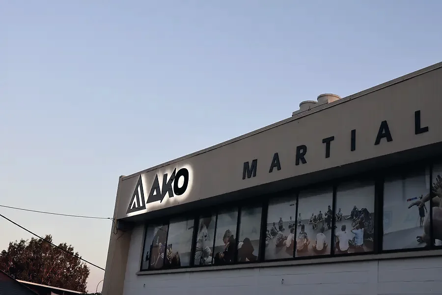 The Ako Martial Arts building exterior in Sandgate